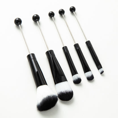 DIY metal handle beaded makeup brush Set Concealer brush