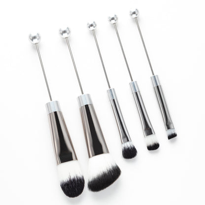 DIY metal handle beaded makeup brush Set Concealer brush