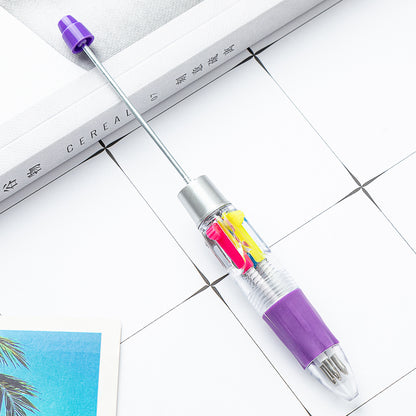 Four-color beaded pen
